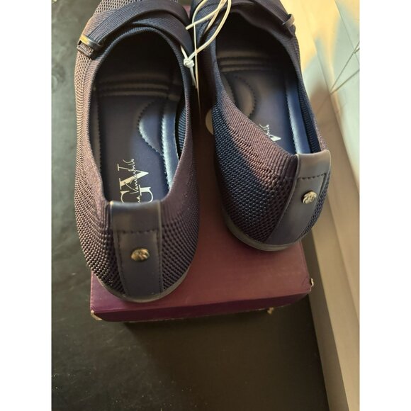 Gloria Vanderbilt Debbie Women's Slip-on Ballet Flats Shoes Navy Blue - Picture 3 of 7